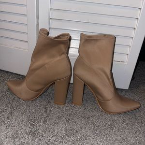 tan booties brand new never worn